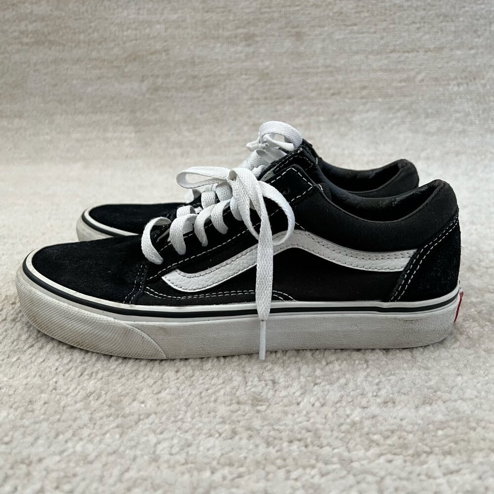 Vans Old Skool Black And White Low Top Sneakers Shoes 6.5